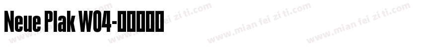 Neue Plak W04字体转换